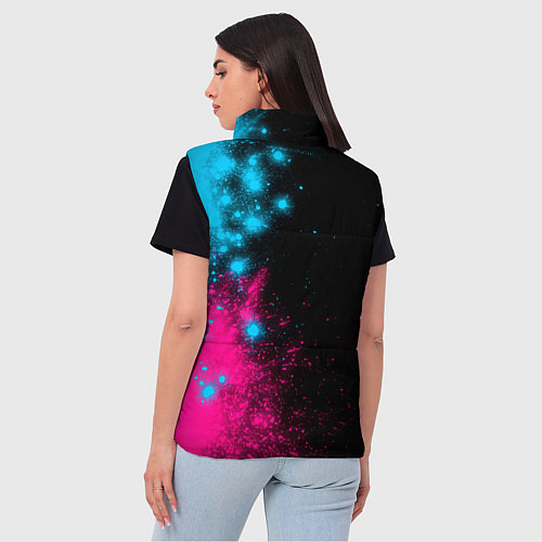 Женский жилет Lexus - neon gradient: по-вертикали / 3D-Черный – фото 4
