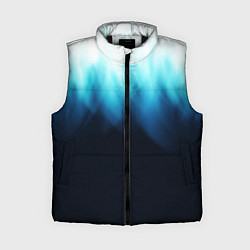 Женский жилет Синее пламя огня на черном, цвет: 3D-черный