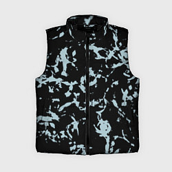 Женский жилет Абстракция черно-голубой