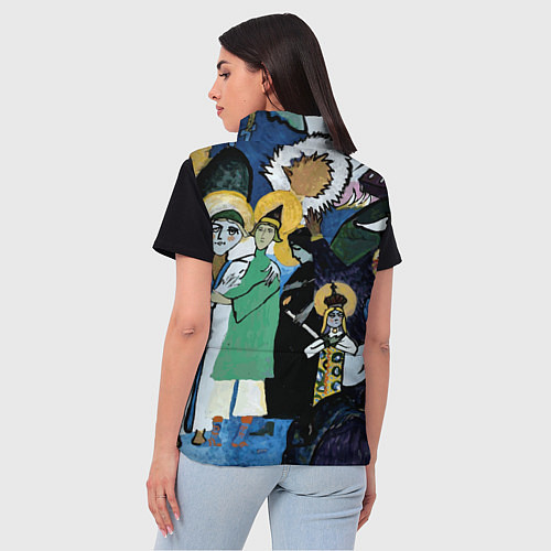 Женский жилет Кандинский картина символы святые / 3D-Черный – фото 4