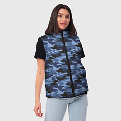 Женский жилет Камуфляж Омона и Росгвардии, цвет: 3D-черный — фото 2