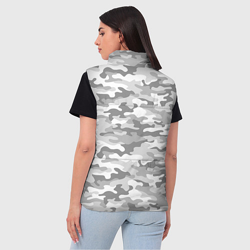 Женский жилет Камуфляж серый / 3D-Черный – фото 4