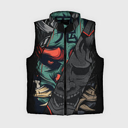 Женский жилет Демон самурай - Они, цвет: 3D-черный