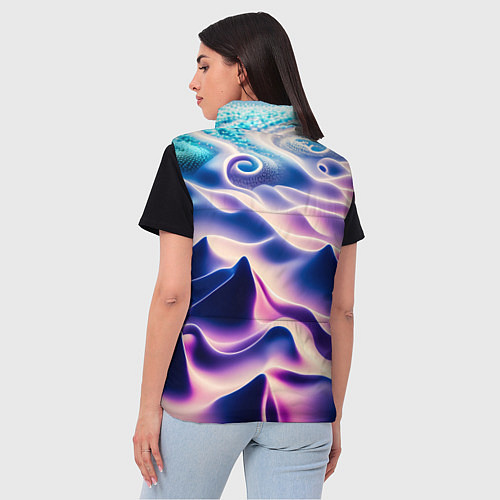 Женский жилет Морское дно абстракция / 3D-Черный – фото 4