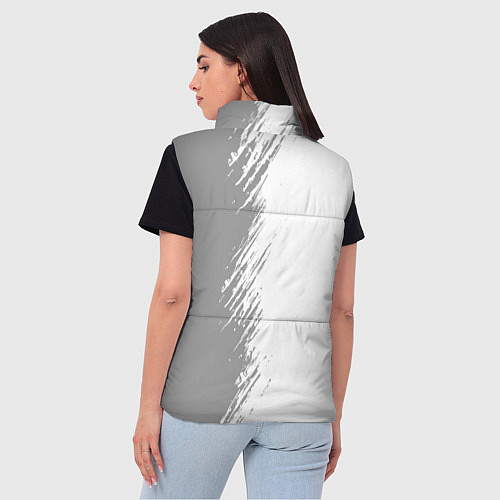 Женский жилет Akira glitch на светлом фоне: по-вертикали / 3D-Черный – фото 4