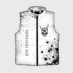 Женский жилет Joy Division и рок символ на светлом фоне