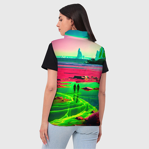 Женский жилет Кислотный мир / 3D-Светло-серый – фото 4