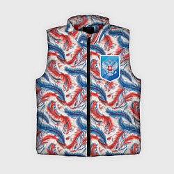 Женский жилет Герб России и узоры