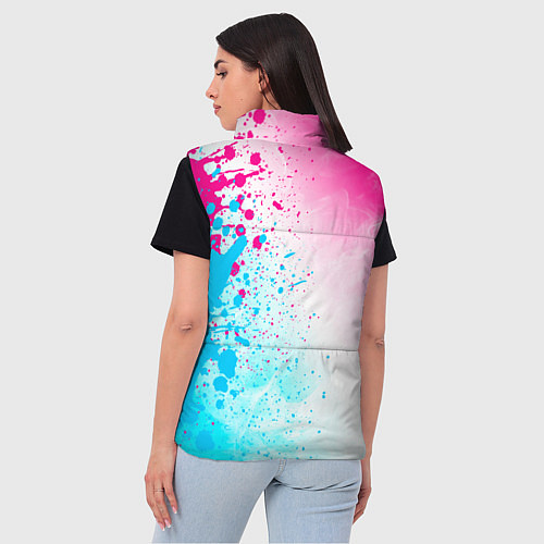 Женский жилет Yamaha neon gradient style: по-вертикали / 3D-Черный – фото 4