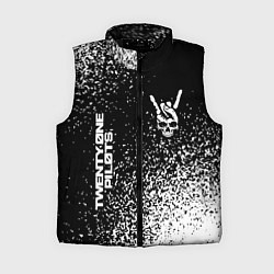 Женский жилет Twenty One Pilots и рок символ на темном фоне, цвет: 3D-черный