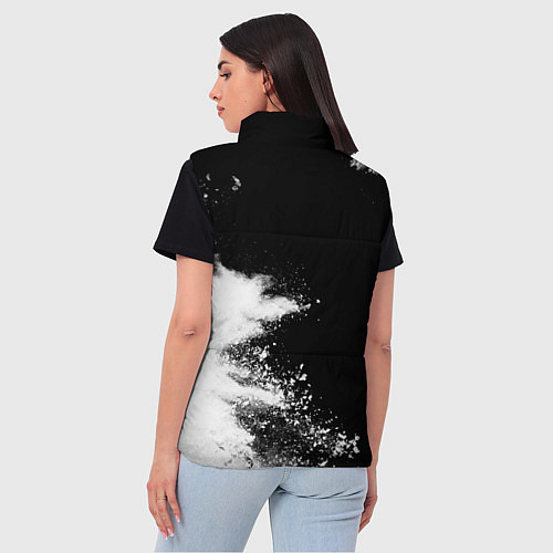 Женский жилет Mayhem и рок символ на темном фоне / 3D-Черный – фото 4