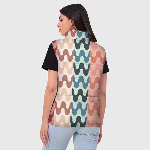 Женский жилет Волночки / 3D-Черный – фото 4