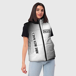 Женский жилет Nine Inch Nails glitch на светлом фоне: надпись, с, цвет: 3D-черный — фото 2