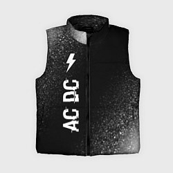 Женский жилет AC DC glitch на темном фоне: по-вертикали