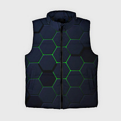 Женский жилет Honeycombs green, цвет: 3D-черный