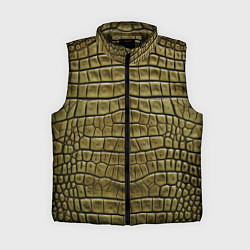 Женский жилет Текстура кожи крокодила, цвет: 3D-черный