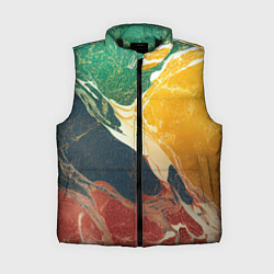 Женский жилет Мраморная радуга