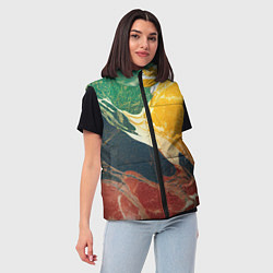 Женский жилет Мраморная радуга, цвет: 3D-черный — фото 2