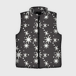 Женский жилет Звёздные снежинки, цвет: 3D-светло-серый