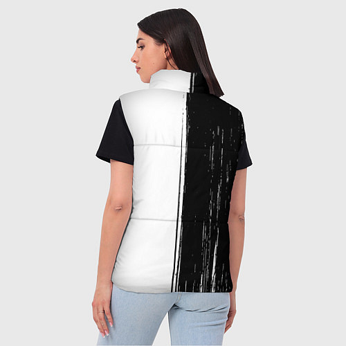 Женский жилет Велосипедист из России и герб РФ: по-вертикали / 3D-Черный – фото 4