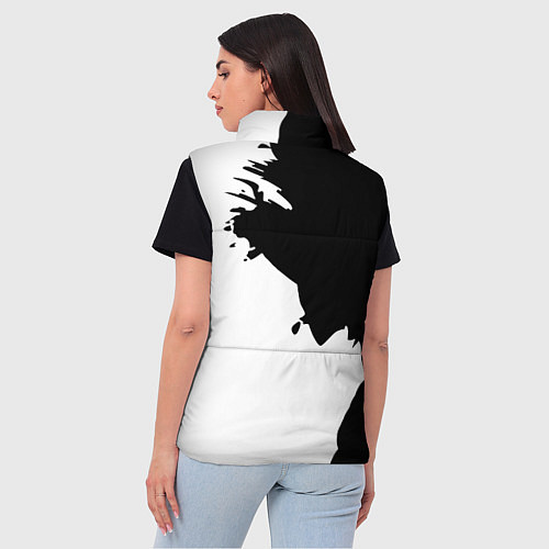 Женский жилет Волчий вой в горах / 3D-Черный – фото 4