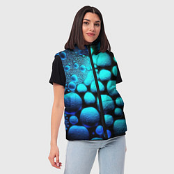 Женский жилет Объемные неоновые капли, цвет: 3D-светло-серый — фото 2