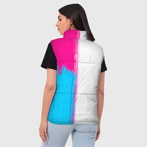 Женский жилет Valorant neon gradient style: по-вертикали / 3D-Черный – фото 4