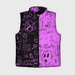 Женский жилет Dead inside purple black, цвет: 3D-черный