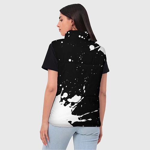 Женский жилет Bon Jovi и рок символ на темном фоне / 3D-Черный – фото 4