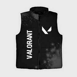 Женский жилет Valorant glitch на темном фоне: надпись, символ, цвет: 3D-черный