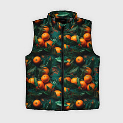 Женский жилет Яркие апельсины, цвет: 3D-светло-серый