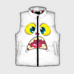 Женский жилет Симпатичное мультяшное лицо монстра, цвет: 3D-красный