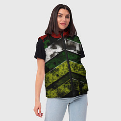 Женский жилет Абстрактные камуфляж, цвет: 3D-красный — фото 2