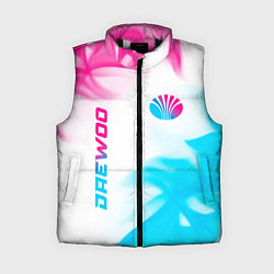 Женский жилет Daewoo neon gradient style: надпись, символ