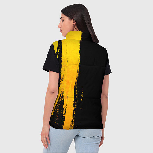 Женский жилет The Last Of Us - gold gradient: по-вертикали / 3D-Черный – фото 4