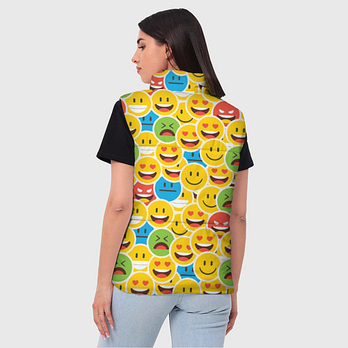 Женский жилет Интернет эмоции / 3D-Черный – фото 4