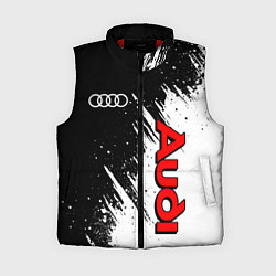 Женский жилет Ауди - белые потертости, цвет: 3D-красный