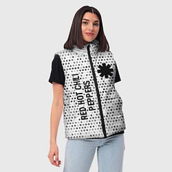 Женский жилет Red Hot Chili Peppers glitch на светлом фоне: надп, цвет: 3D-черный — фото 2