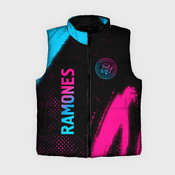 Женский жилет Ramones - neon gradient: надпись, символ