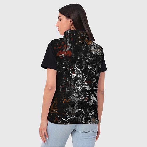 Женский жилет Граффити абстрактный рисунок / 3D-Черный – фото 4