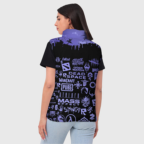 Женский жилет Games pattern / 3D-Светло-серый – фото 4