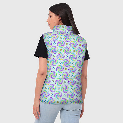 Женский жилет Цветные круги / 3D-Красный – фото 4