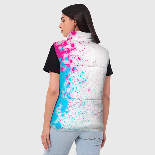 Женский жилет Daewoo neon gradient style: по-вертикали / 3D-Черный – фото 4