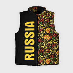 Женский жилет Russia хохлома, цвет: 3D-черный