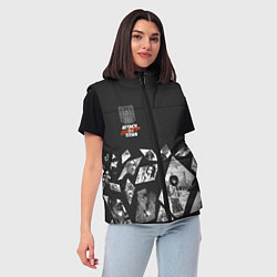 Женский жилет Осколки Атака Титанов, цвет: 3D-черный — фото 2
