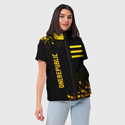 Женский жилет OneRepublic - gold gradient: надпись, символ, цвет: 3D-черный — фото 2