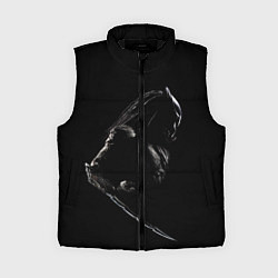 Женский жилет Хищник на черном фоне, цвет: 3D-черный