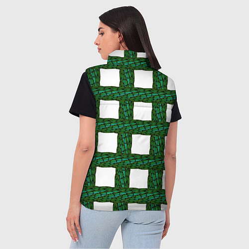 Женский жилет Зеленые змейки / 3D-Красный – фото 4