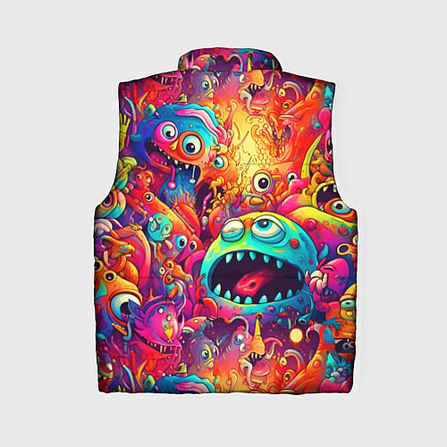 Женский жилет Кислотные чудики / 3D-Светло-серый – фото 2