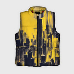 Женский жилет Большой нарисованный город, цвет: 3D-красный